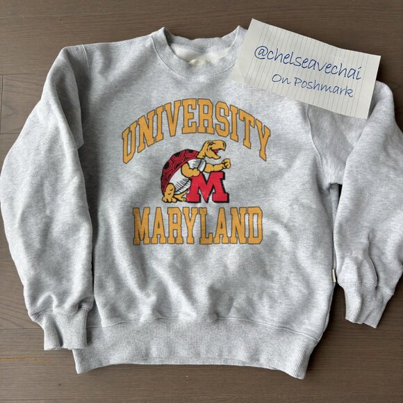 Vintage University Of Maryland Sweatshirt 90s Maryland Terrapins football Shirt - Picture 1 of 2